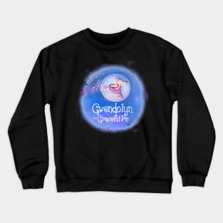 Gwendolyn the Graceful Pig in Blue Crewneck Sweatshirt